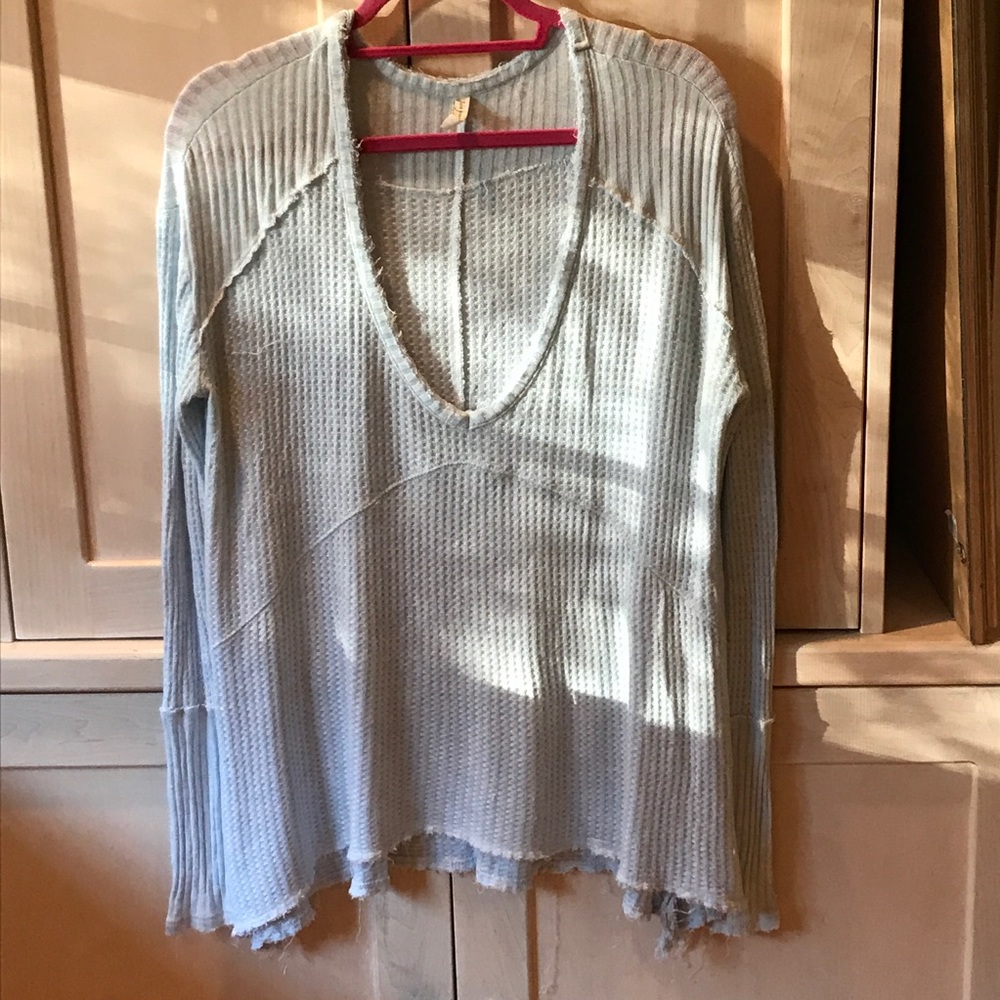 Light blue free people top